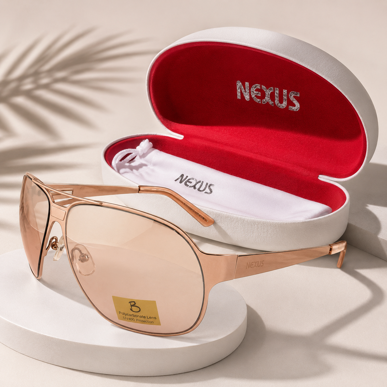 Barito Design Solbrille - Jay B Pink metal