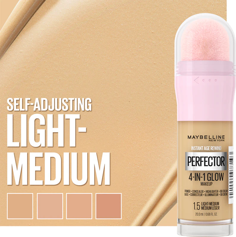 Maybelline New York Instant Perfector 4-in-1 Glow Makeup 20 ml – 1.5 Light Medium